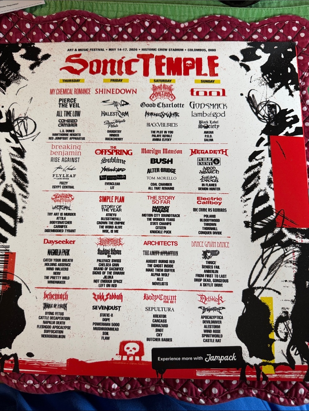 2026 Sonic Temple Festival Band Decorative Album